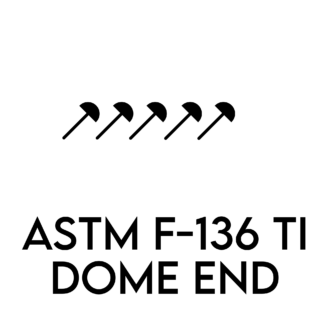 ASTM F-136 Threadless Dome [pack of 5]